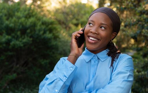 Woman on phone