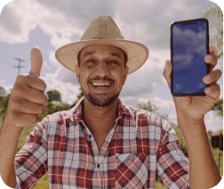 Man in field